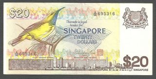 Singapore Banknote - 20 Dollar - 1979 - P 12 - Old Rare photo