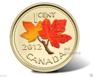 Canadian 2012 - Last Penny - Gilded - 24k And Colored Autumn.  - photo