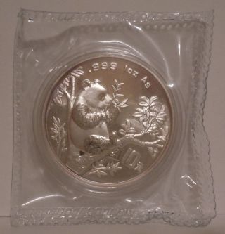 1995 1oz Silver Chinese Panda Coin photo