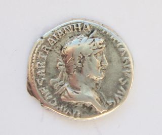 Roman Imperial Silver Coin - Hadrian Ar Denarius,  119 Ad To 122 Ad photo