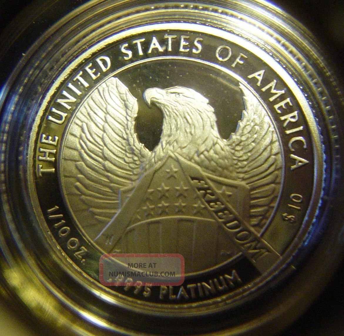 2007 W Us 1/10 Oz Proof Platinum American Eagle $10 Coin Liberty Statue I