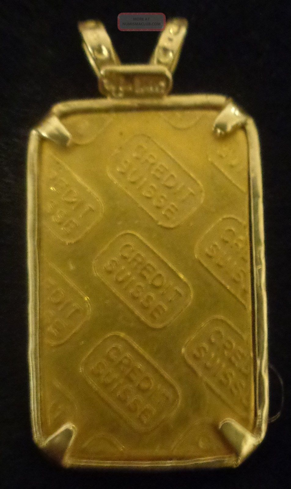 Very Rare 5g 24k Fine Gold Bar Credit Suisse Bullion Embezzled Pendant ...