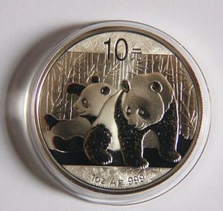 2010 1oz Silver Chinese Panda Coin photo