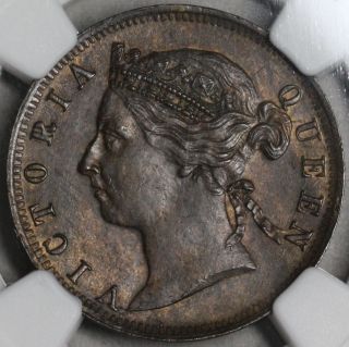 1897 Ngc Ms 62 Mauritius 2 Cents Queen Victoria Britain Empire Coin (15101902c) photo