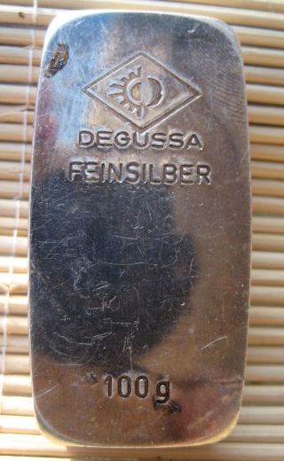 Vintage Degussa Feinsilber 100gm.  999 Silver - Hand Pour photo