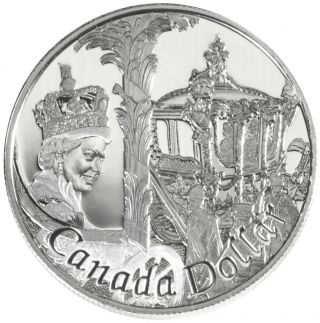 2002 Canada Proof Unc Silver Dollar - Golden Jubilee Of Elizabeth Ii photo