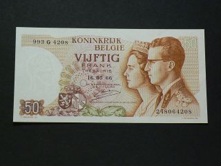 Kingdom Of Belgium,  1966,  50 Francs,  Uncirculated 2023 photo