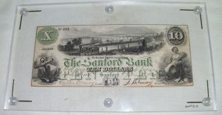 1861 Sanford,  Me - The Sanford Bank $10 January 19,  1861 Green photo