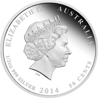 2014 Newborn Baby 50c 1/2 Oz Proof Silver Coin Perth photo