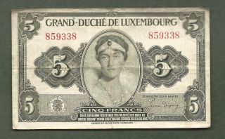 Luxembourg 5 Francs 9338 99 Cents Or Less photo