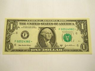 Uncirculated 2003a $1.  00 Star Note photo