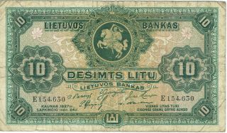 Lithuania 10 Litas,  1927 photo
