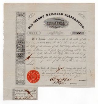 1848 Old Colony Railroad Corporation Bond photo