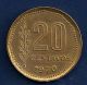 Argentina 20 Centavos 1970 Capped Liberty Head Obverse Brass Coin South America photo 1