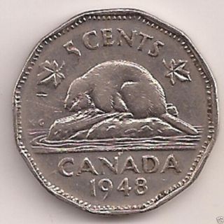 1948 Canada Five Cents L@@k photo