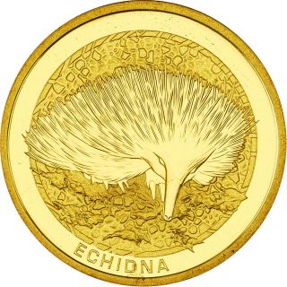2008 Young Collectors Australian Animals $1 Spiny Echidna Coin Perth,  Bu photo