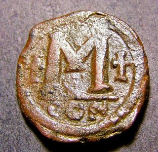 Justinian I,  Christian Crosses,  6th Cent Ad Constantinople,  Large Byzantine Coin photo