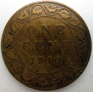 1910 Canadian Large One Cent Penny Copper Canada Coin 1c Edward Vii - Detail photo
