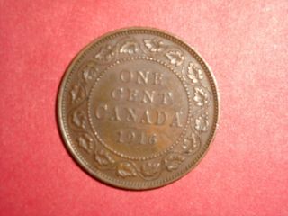 1916 Canada 1 Cent,  Vf photo