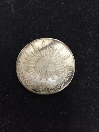 1829 8 Reales Mexican Silver Coin Rare ; Ungraded; See Photos photo