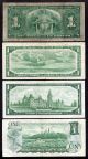 1937 1954 1967 1973 $1.  00 Last (4) Bank Of Canada Old Money One Dollar Bills Canada photo 1