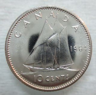 1964 Canada 10 Cents Proof - Like Silver Coin photo