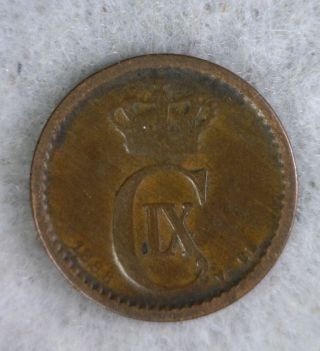 Denmark 1 Ore 1888 Fine Coin (stock 0177) photo