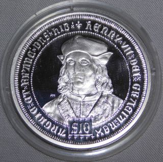 2008 King Henry Vii Great Monarchs Silver Proof Coin $10 British Virgin Isl.  Nr photo