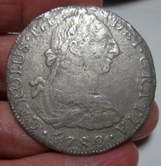 1782 F.  F (8 Reales) Mexico (silver) - - - Shipwreck Salvage - - - - - - - photo