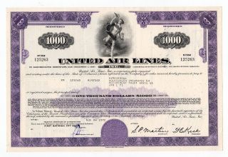 United Air Lines,  Inc.  Stock Certificate photo