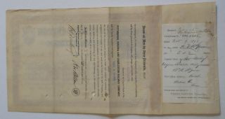 Andrew Mellon Signed 1891 Pittsburgh Virginia & Charleston Rwy Stock Certificate photo