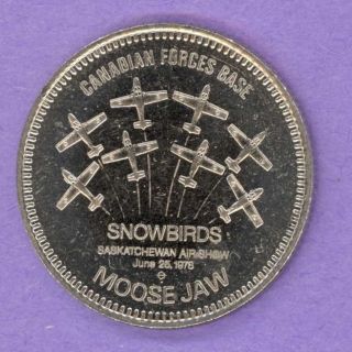 1978 Moose Jaw Saskatchewan Trade Token Band Capital Cfb Snowbirds Airplanes photo