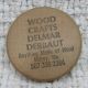 Bison Buffalo Vintage Wooden Nickel Delmar Debbaut Milroy Mn Minnesota S/h Exonumia photo 1