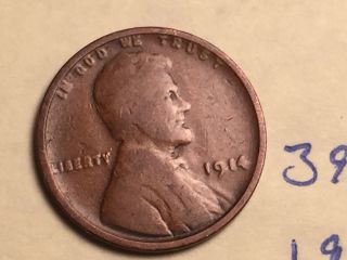 1914 1c Bn Lincoln Cent (395in) photo