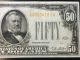 $50 Gold Seal Certificate Fifty Dollar Bill 1928 Woods Mellon Small Note (2246) Large Size Notes photo 2