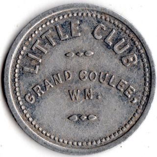 Grand Coulee Washington Little Club Merchant Good For Trade Token photo