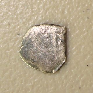 1668 Silver 1/2 Real Cob Recovered From The Consolacion Shipwreck,  Potosi photo