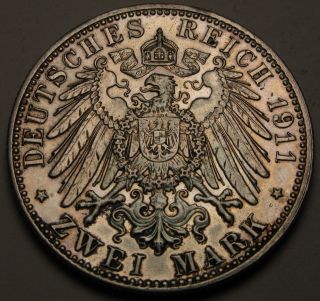 Bavaria (german State) 2 Mark 1911d - Birthday Of Prince Regent Luitpold 1085 photo