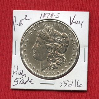1878 S Morgan Silver Dollar 55216 Coin Us Rare Key Date Estate photo