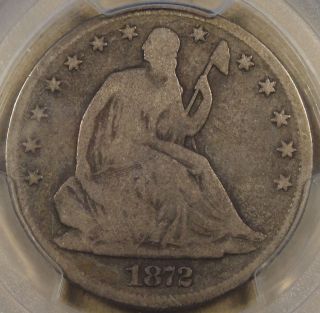 1872 - Cc Liberty Seated Half Dollar Pcgs G6 Coin photo