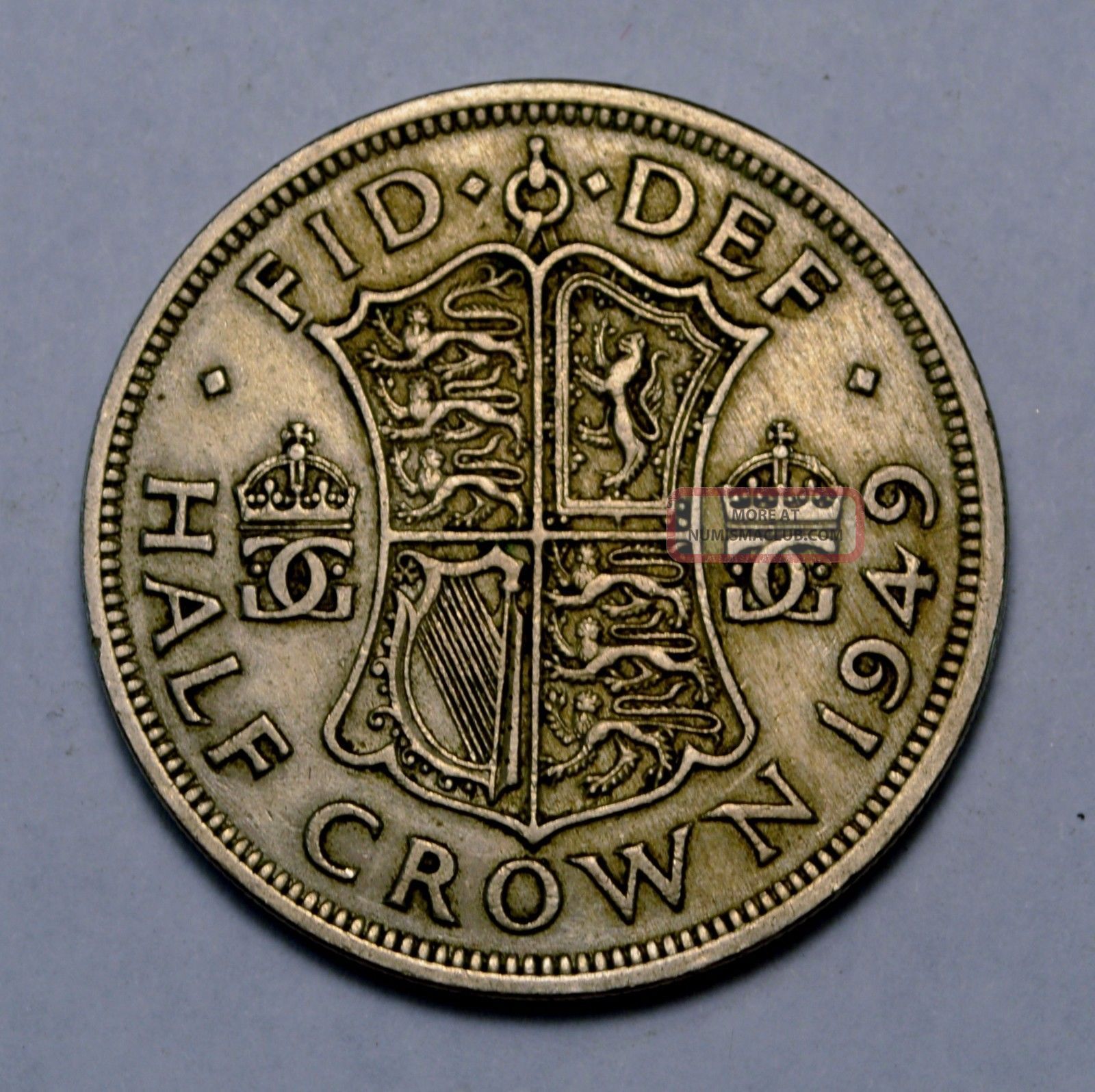 Great Britain 1949 Half Crown Coin F12168j