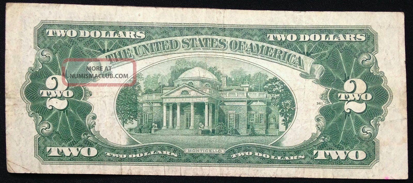 1928 - G $2 Two Dollar Bill Us Currency Note, Circulated, 1928g, Very ...