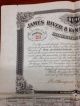 James River Kanawha Canal Co.  $100 Mortgage Bond Certificate 1870 Va Wv Munford Transportation photo 1