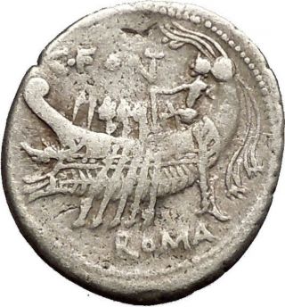 Roman Republic 114bc Sardinia Galley Victory Janus Form Head Silver Coin I52630 photo