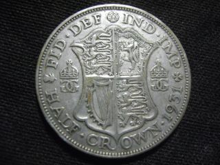 1931 Great Britain George V Half Crown Silver Coin No Res photo
