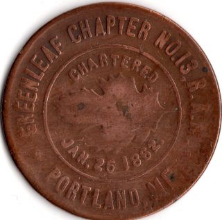 Portland Maine Masonic Trade Token photo