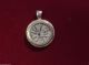 Biblical Widows Mite Coin In Sterling Silver Pendant,  Vintage Holy Land Jewelry Coins: Ancient photo 9