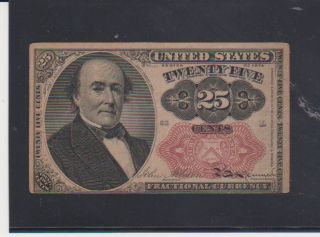 Us Fractional Currency 25 - Cent Note 5th Issue Doesn ' T Look As It Was Circulated photo