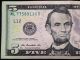2013 $5 Five Dollar Bill,  Uncirculated Us Currency Note,  Frb L San Francisco Small Size Notes photo 2