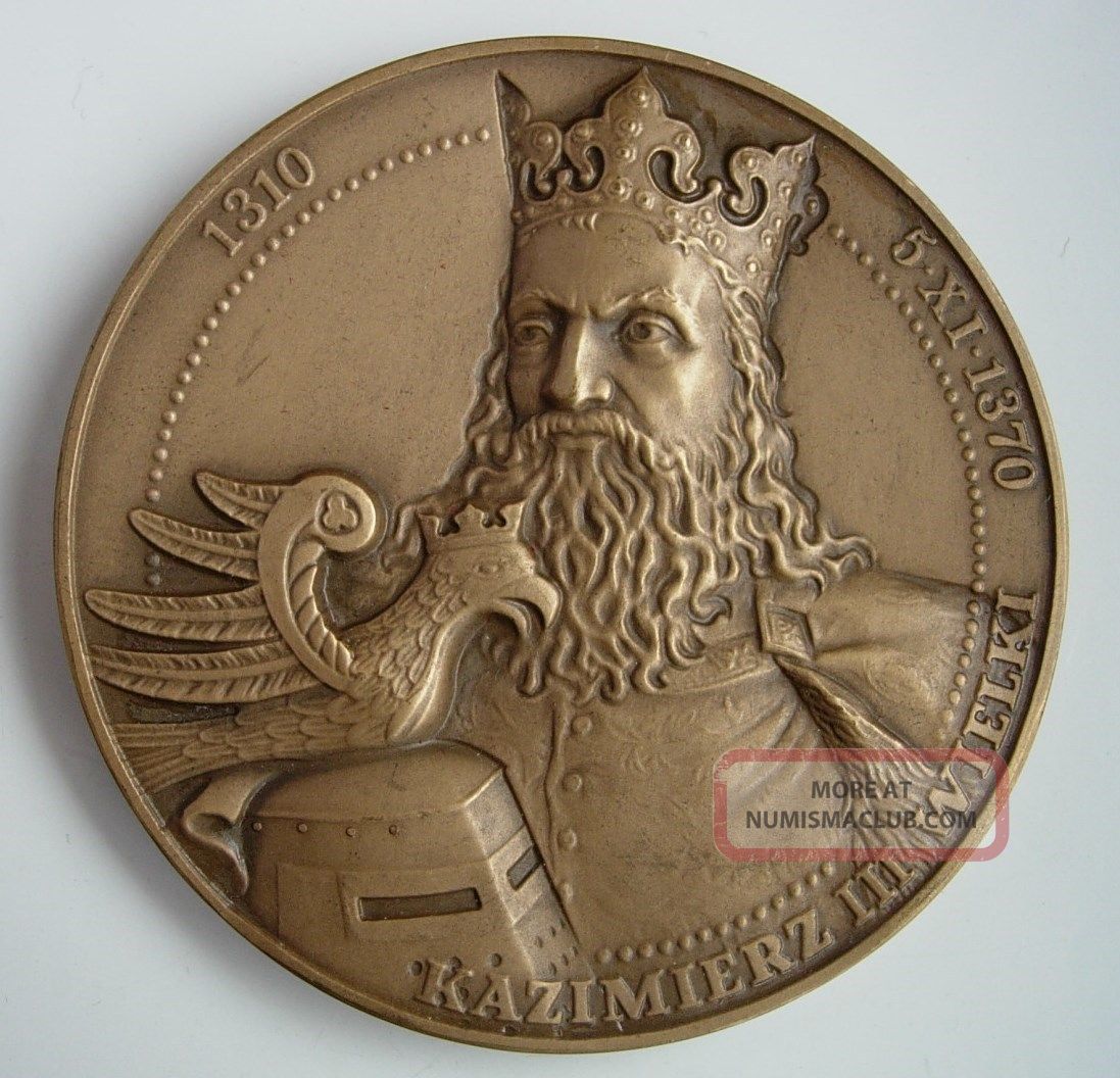 Poland Polish King Casimir Iii The Great Jagiellonian University Medal
